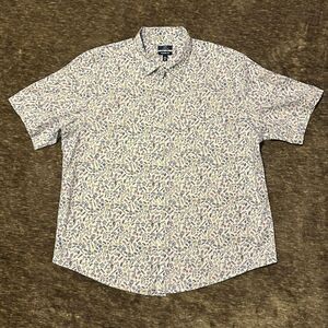 George Men’s Button-Up Short Sleeve Collared Shirt Classic Fit| Men Size XL (46-